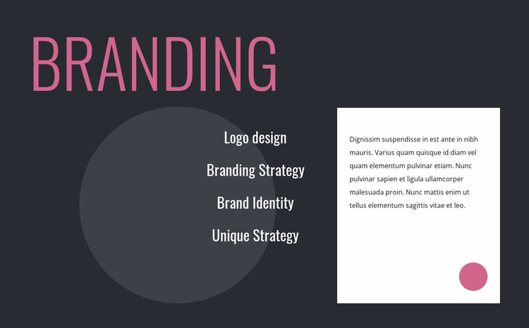 Logo design and branding strategy Website Builder Templates