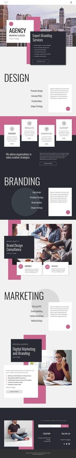 Logo design and branding strategy - WordPress Theme by Nicepage