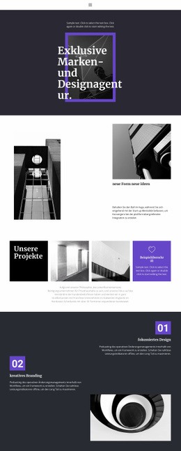 Exklusive Markenagentur - HTML5-Seitenvorlage