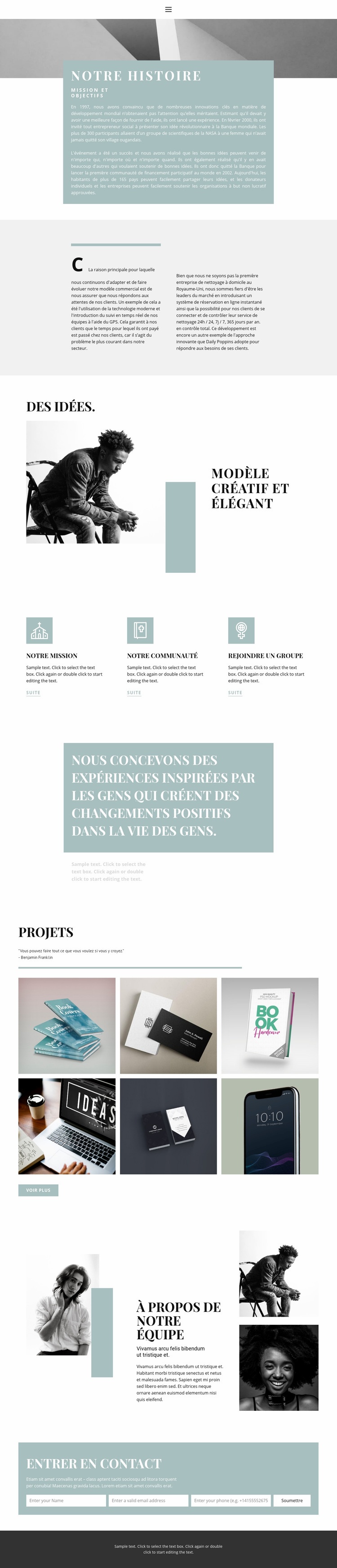 Rencontrez l'agence Page de destination