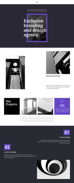 Exclusive Branding Agency HTML5 Template