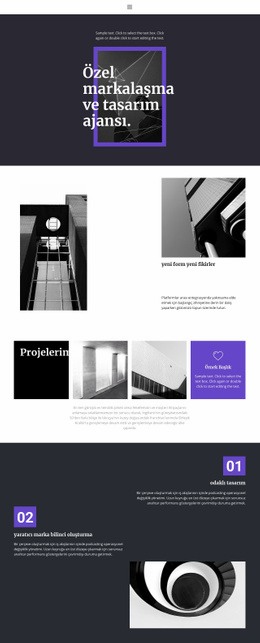 Özel Marka Ajansı - Modern Tek Sayfalık Şablon