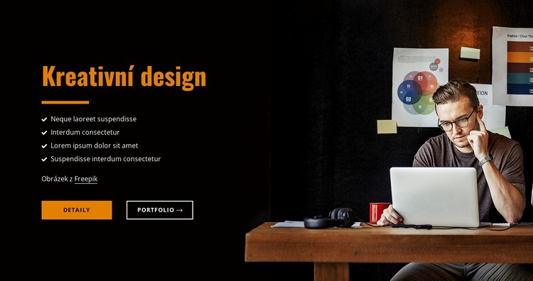 Design značky je jednoduchý Šablona webové stránky