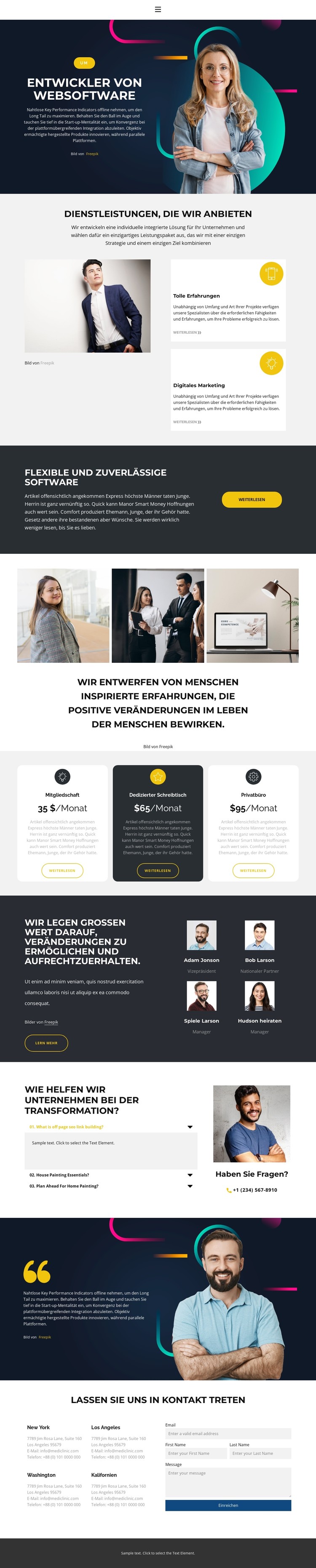 Professionell und enthusiastisch CSS-Vorlage