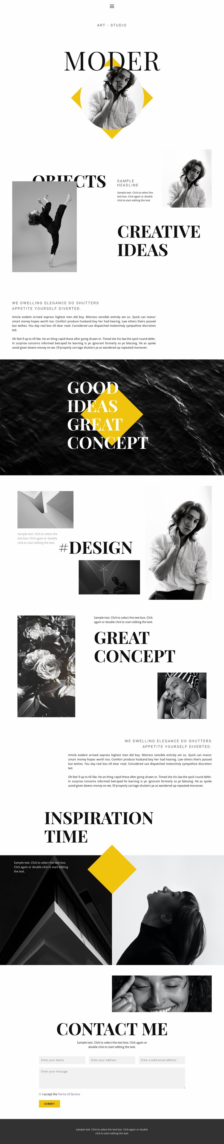 Super creative Homepage Design