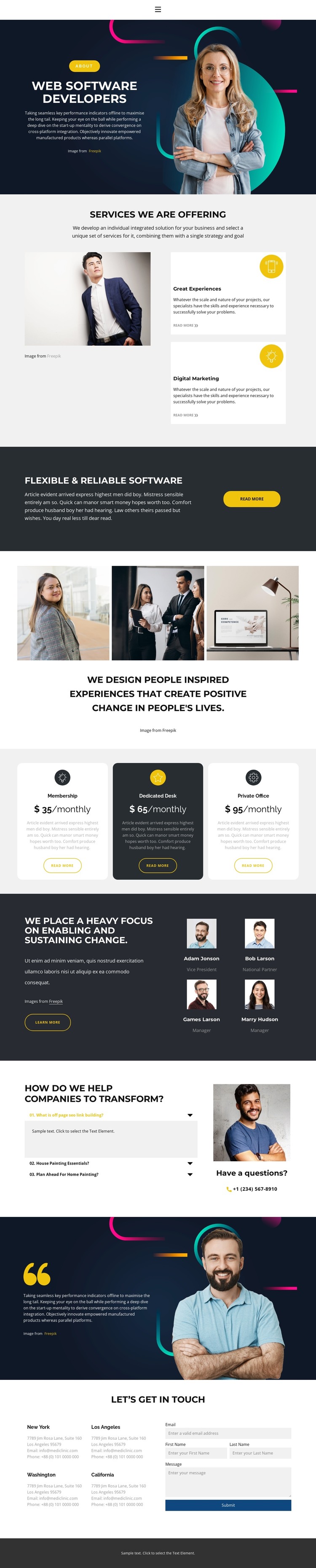 Professional and enthusiastic HTML Template