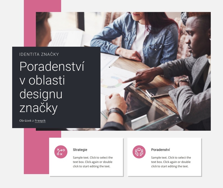 Poradenství při navrhování značky Webový design