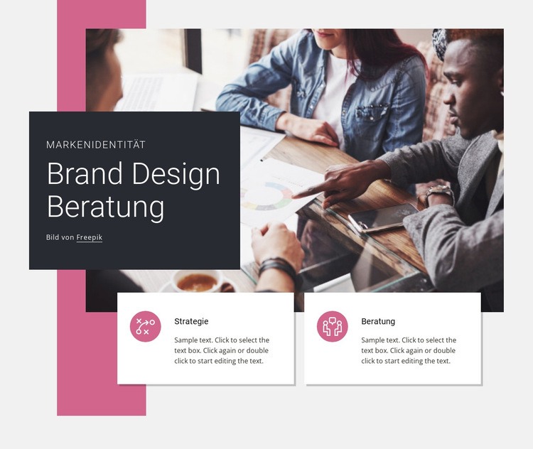 Beratung im Bereich Markendesign Website Builder-Vorlagen