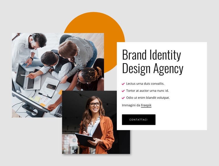 Agenzia di design dell'identità del marchio Modelli di Website Builder