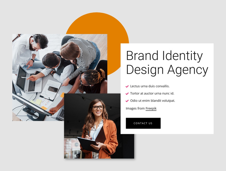 Brand identity design agency One Page Template