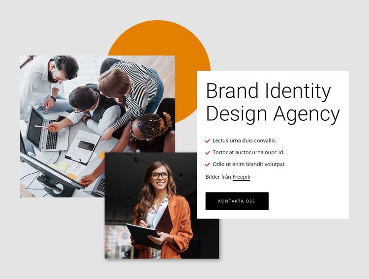 Designbyrå för varumärkesidentitet HTML-mall
