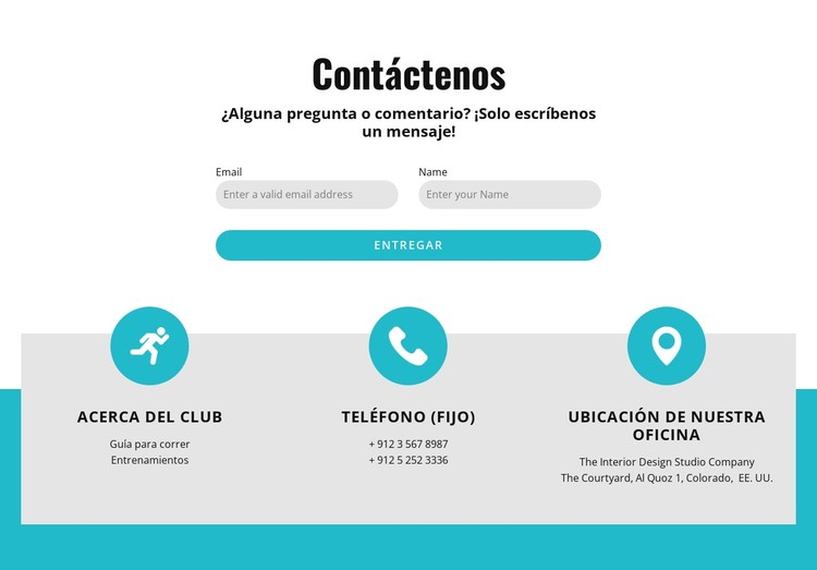 Formulario de contacto con contactos Plantilla CSS