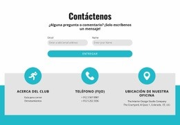 Formulario De Contacto Con Contactos - Plantilla De Una Página