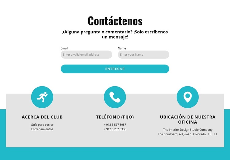 Formulario de contacto con contactos Tema de WordPress