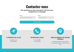 Maquette De Site Web Pour Formulaire De Contact Avec Contacts