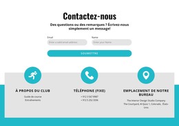 Formulaire De Contact Avec Contacts - Modèle De Page HTML