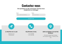 Formulaire De Contact Avec Contacts - Page De Destination Pour Mobile