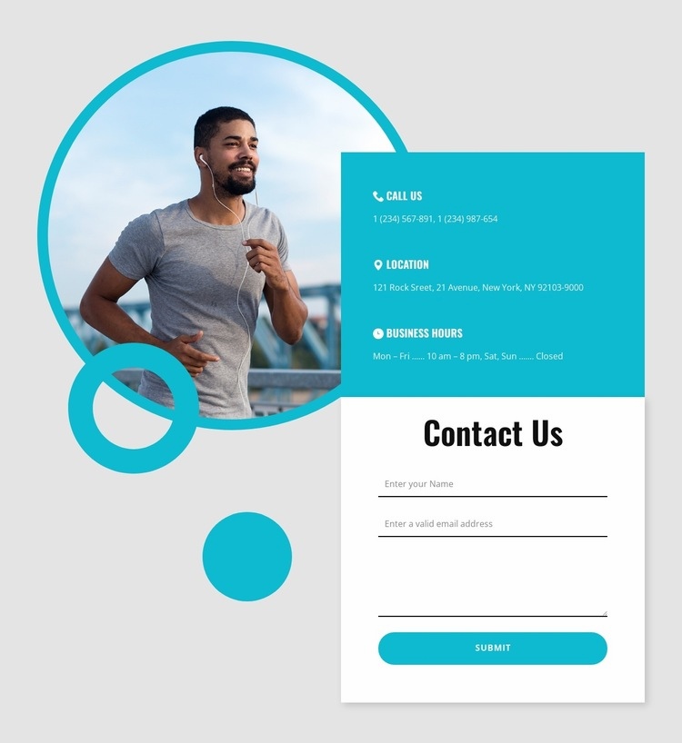 We are a friendly running club Homepage Design