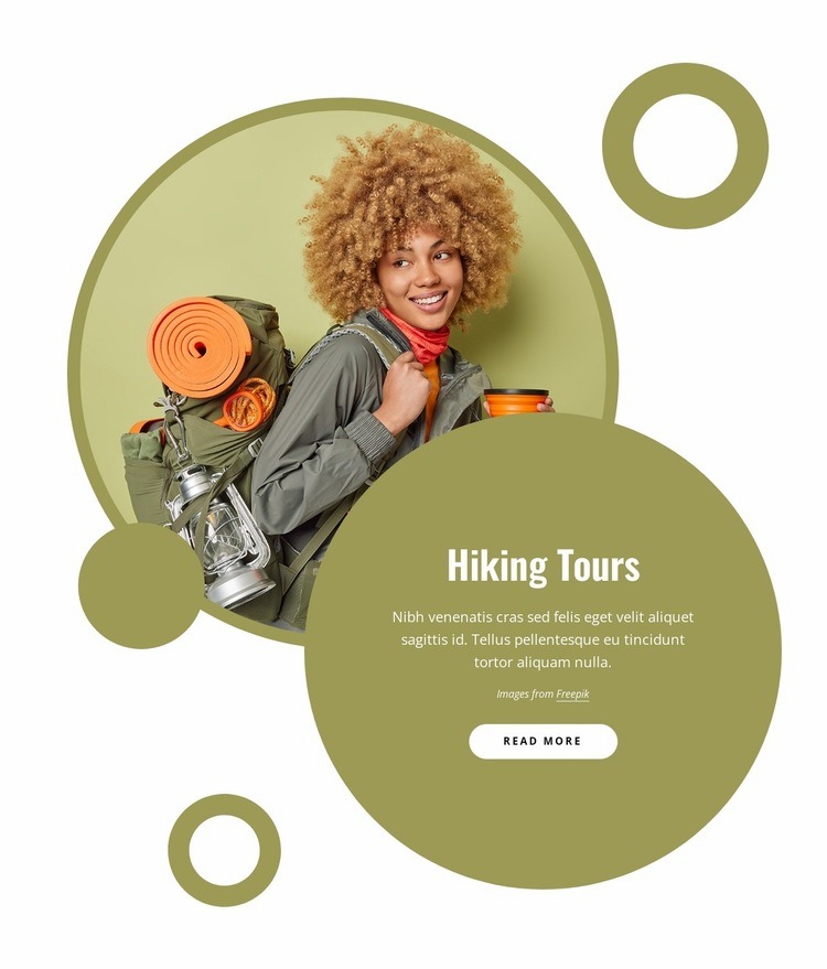 The hiking club Html Code Example