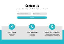 Contact Form With Contacts - Free Website Template