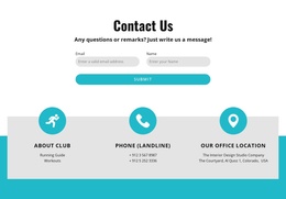 Contact Form With Contacts Joomla Template 2024