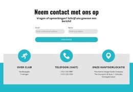 Contactformulier Met Contacten Één Paginasjabloon