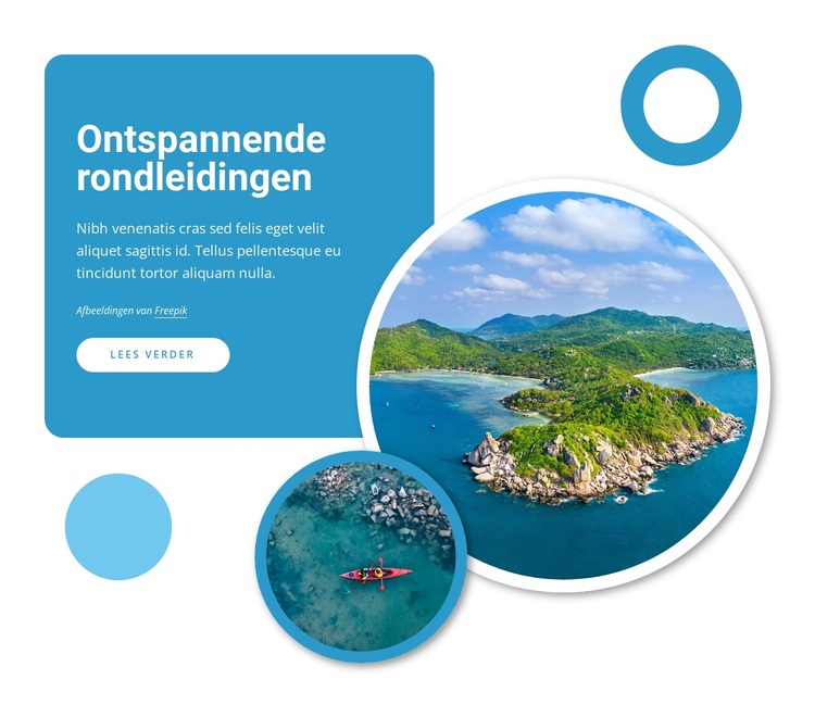 Ontspannende rondleidingen WordPress-thema