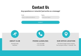 Contact Form With Contacts - Create Amazing Template