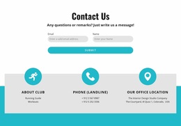 Contact Form With Contacts - Responsive Design