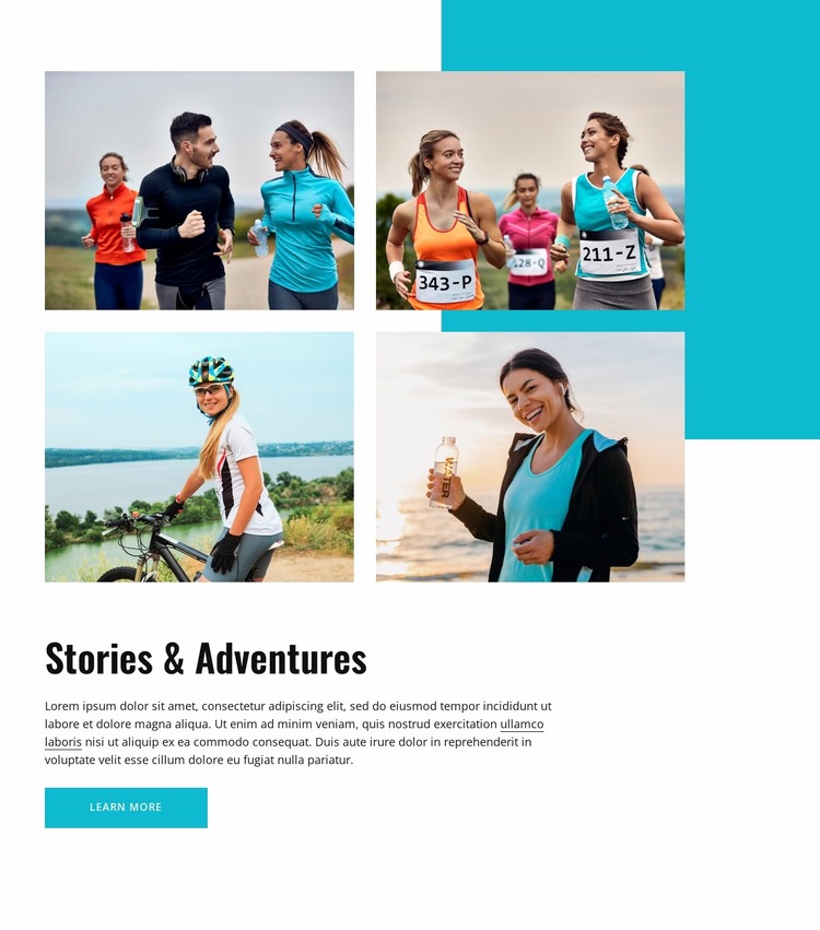 Stories and adventures Website Mockup