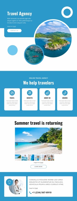 Book Flights, Vacation Packages, Tours - Simple Website Template