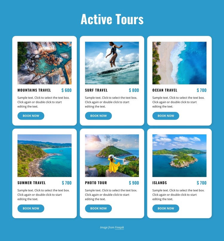 Active tours CSS Template