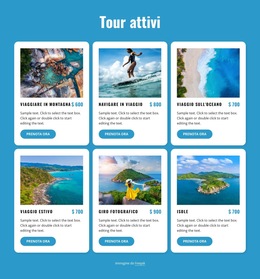 Tour Attivi - Miglior Design Del Modello Di Sito Web