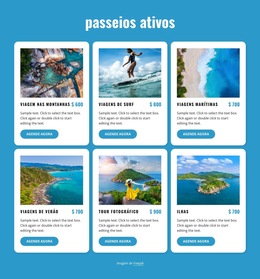 Passeios Ativos - Melhor Design De Modelo De Site