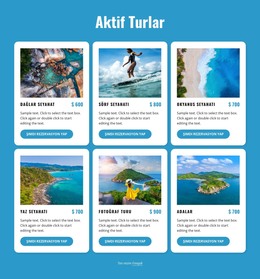 Aktif Turlar - HTML Sayfası Şablonu
