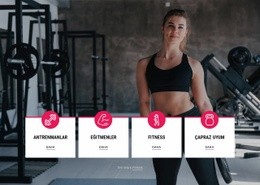 CrossFit Kursları - Bir Sayfa Şablonunu Sürükleyip Bırakın
