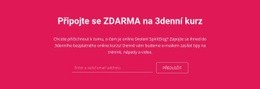 Zapojte Se Do Bezplatného 3denního Kurzu – Bezplatný Motiv Css