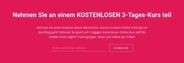 Nehmen Sie An Einem Kostenlosen 3-Tages-Kurs Teil - Mehrere Layouts