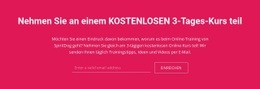 Nehmen Sie An Einem Kostenlosen 3-Tages-Kurs Teil - Kostenlose Vorlage