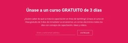 Página De Destino Exclusiva Para Únase A Un Curso Gratuito De 3 Días