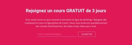 Participez À Un Cours Gratuit De 3 Jours - Modèle De Page De Destination