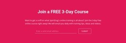 Join A Free 3-Day Course - Easy-To-Use Html Code