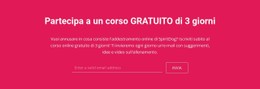 Iscriviti A Un Corso Gratuito Di 3 Giorni Modello CSS Premium