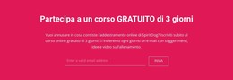 Iscriviti A Un Corso Gratuito Di 3 Giorni - Modello Di Pagina Di Destinazione