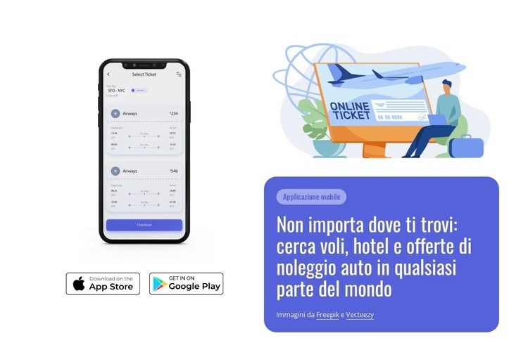 Offerte esclusive su hotel, voli Modello HTML5