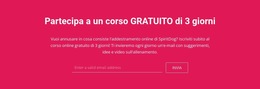 Iscriviti A Un Corso Gratuito Di 3 Giorni - Tema CSS Gratuito