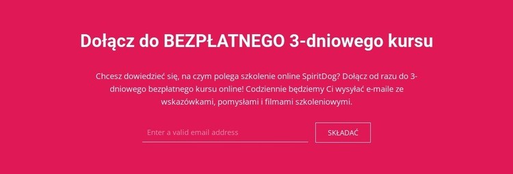 Dołącz do bezpłatnego 3-dniowego kursu Makieta strony internetowej