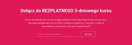 Dołącz Do Bezpłatnego 3-Dniowego Kursu - Szablon Strony Docelowej