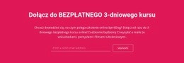 Dołącz Do Bezpłatnego 3-Dniowego Kursu - Darmowy Szablon