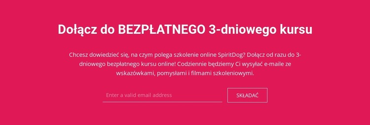 Dołącz do bezpłatnego 3-dniowego kursu Szablon Joomla